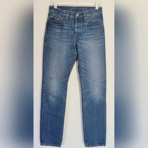 Levi's 501 90s Inspired 100% Cotton Y2K Blue Denim Straight Booty Jean 26×32